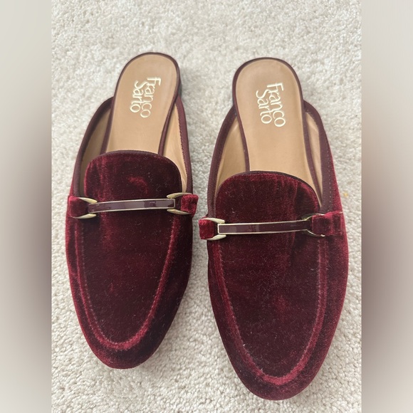 Franco Sarto Pippa Velvet Mules, Burgundy - Picture 2 of 8